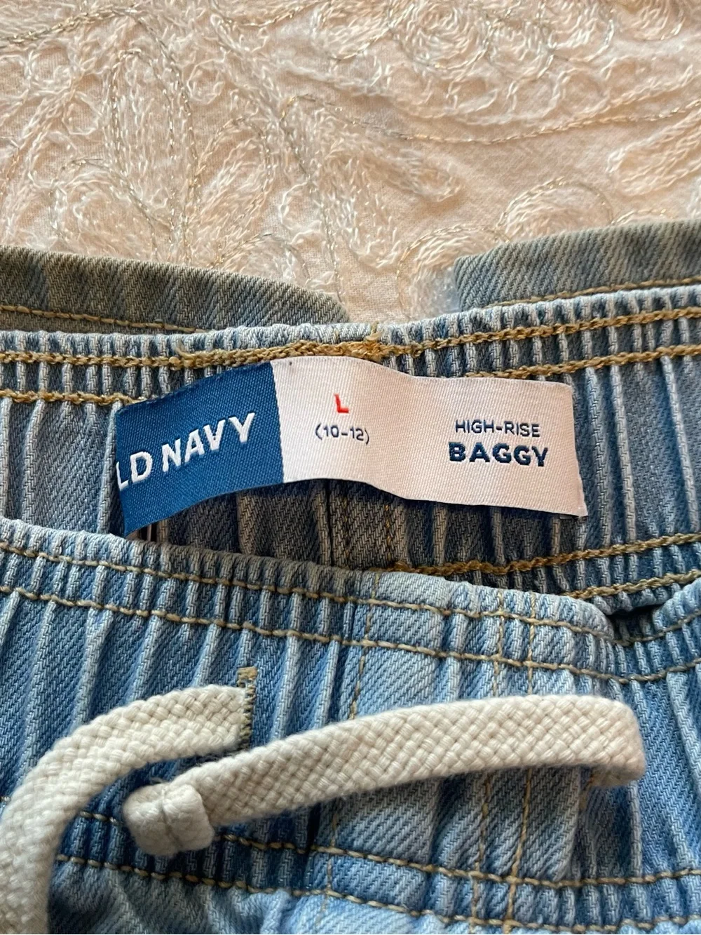 GUC Old Navy Light Denim High-Rise Baggy Pants